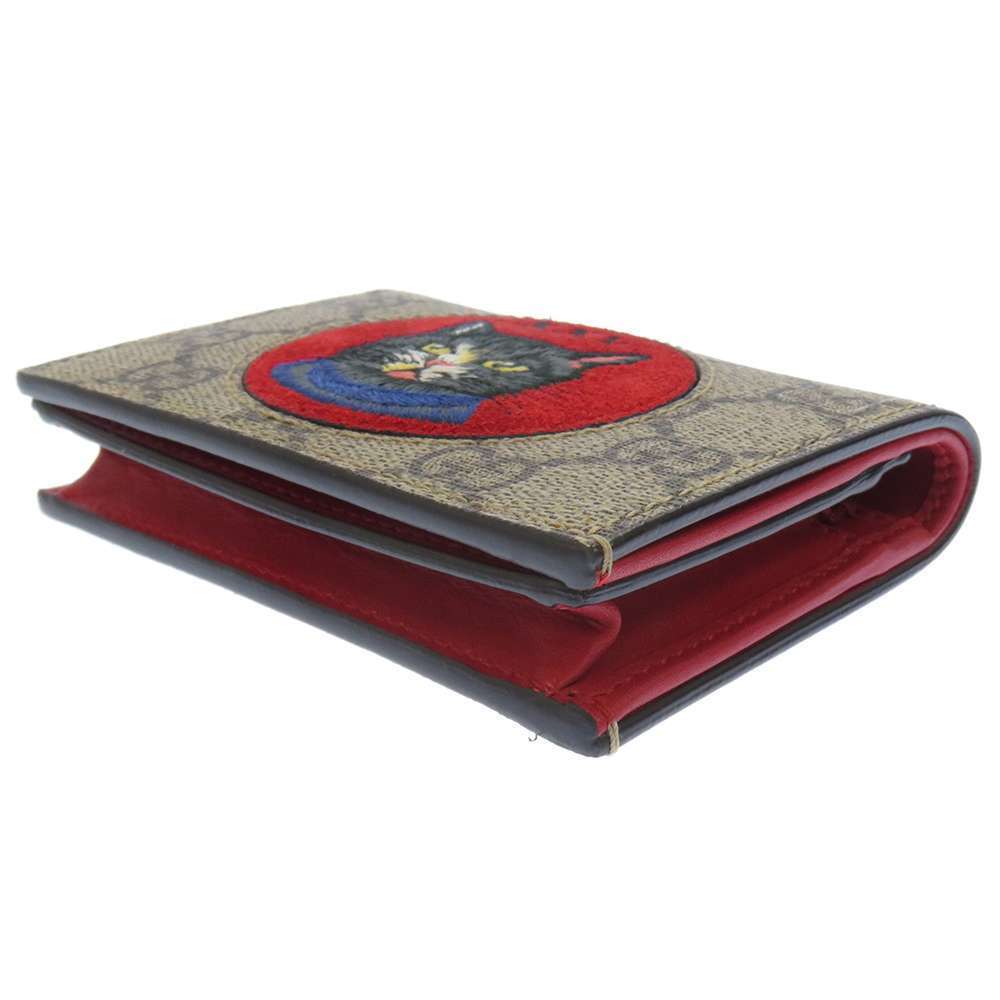 Gucci fold GG Mystic Supreme wallet bi red Cat